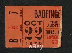 1970 Badfinger concert ticket stub No Dice Tour Fort Worth TX Come And Get It
