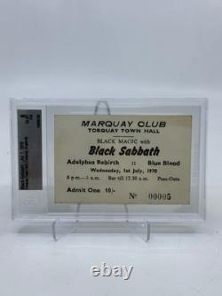1970 Black Sabbath Concert Ticket Stub Marquay Club Torquay Town Hall UK Beckett