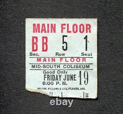 1970 Grateful Dead Country Joe The Illusion Concert Ticket Stub Memphis TN RARE