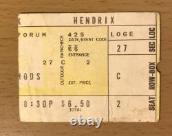 1970 Jimi Hendrix Cry Of Love Tour La Forum 4/25 Concert Ticket Stub Purple Haze
