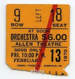 1970 THE DOORS Allen Theatre Cleveland, Ohio Concert Ticket Stub