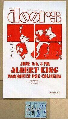 1970 THE DOORS PNE Coliseum, Vancouver Concert Handbill + Ticket Stub