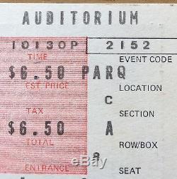 1970 The Doors Chicago Concert Ticket Stub Jim Morrison Light My Fire L. A. Woman