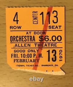 1970 The Doors Roadhouse Blues Tour Cleveland Late Show 2/13 Concert Ticket Stub