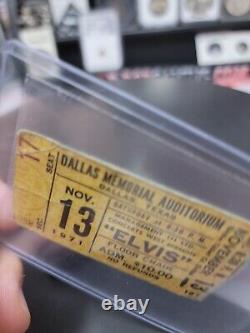 1971 Elvis Presley Ticket Stub Nov 13 Dallas Memorial Auditorium Concert Globe