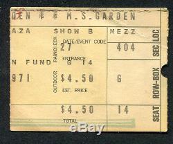 1971 George Harrison Bangladesh Concert Ticket Stub Madison Square Gardn Beatles