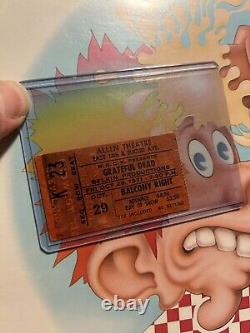 1971 Grateful Dead Vintage Concert Ticket Stub