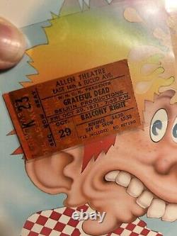 1971 Grateful Dead Vintage Concert Ticket Stub