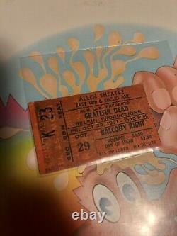 1971 Grateful Dead Vintage Concert Ticket Stub