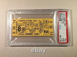 1971 Johnny Cash Concert Ticket Tampa Florida PSA 2