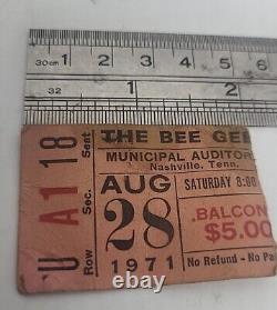 1971 The Bee Gees Concert Ticket Stub Municipal arterium Nashville, Tennessee