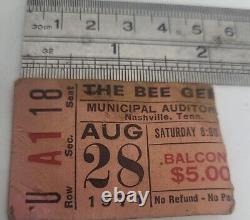 1971 The Bee Gees Concert Ticket Stub Municipal arterium Nashville, Tennessee