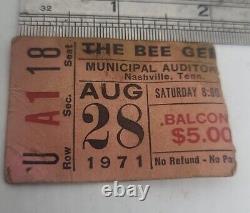 1971 The Bee Gees Concert Ticket Stub Municipal arterium Nashville, Tennessee