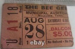 1971 The Bee Gees Concert Ticket Stub Municipal arterium Nashville, Tennessee