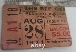 1971 The Bee Gees Concert Ticket Stub Municipal arterium Nashville, Tennessee