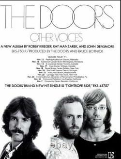 1971 The Doors Hollywood Palladium Concert Ticket Stub L. A. Woman Roadhouse Blues