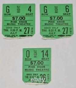 1972 1973 Carpenters 3 Concert Ticket Stubs ++ Pine Knob Season Ticket Holder