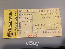 1972-73 David Bowie Concert Ticket Stubs Ziggy Stardust Tour Philadelphia