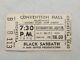 1972 Black Sabbath Ozzy Concert Ticket Stub Asbury Park Nj