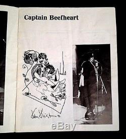 1972 Captain Beefheart Brighton Uk 8pg Concert Program + Ticket Stub Frank Zappa