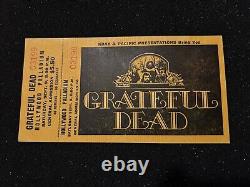 1972 GRATEFUL DEAD Unused Concert Ticket Stub HOLLYWOOD PALLADIUM CALIFORNIA USA
