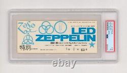 1972 LED ZEPPELIN Osaka Japan concert ticket stub PSA 7 NM RARE highest graded