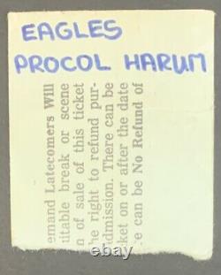 1972 O'keefe Centre Toronto Historic Concert Ticket Procol Harum + The Eagles