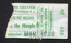 1973 Aerosmith Mott The Hoople Concert Ticket Stub Providence RI Dream On