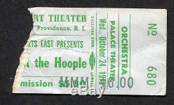 1973 Aerosmith Mott The Hoople Concert Ticket Stub Providence RI Dream On
