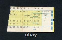 1973 Eagles Livingston Taylor Concert Ticket Stub Capital Passaic NJ Desperado