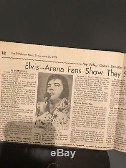 1973 Elvis Presley Concert Program & 2x Ticket Stubs Civic Arena Pittsburgh