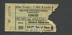 1973 Genesis concert ticket stub Cleveland Selling England By The Pound Gabriel