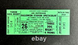 1973 THREE DOG NIGHT Full Concert Ticket Stub MIAMI BASEBALL STADIUM FLORIDA FL
