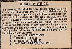 1974 CAL JAM Deep Purple Black Sabbath ELP Eagles Box Office Concert Ticket Stub