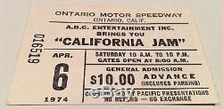 1974 CALIFORNIA JAM CONCERT TICKET STUB Deep Purple Black Sabbath OZZY Eagles