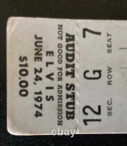 1974 Elvis Presley Concert Ticket Stub Niagara Falls Convention Center New York