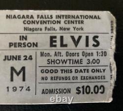 1974 Elvis Presley Concert Ticket Stub Niagara Falls Convention Center New York