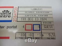 1974 George Harrison Concert Ticket Stub Capital Centre Landover MD Cool Rare