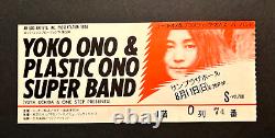 1974 YOKO ONO PLASTIC SUPER BEATLES BAND Concert Ticket Stub TOKYO JAPAN