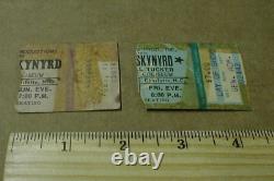 1975-1976 Lynyrd Skynyrd concert ticket stub Original vtg lot x2 Charlotte NC