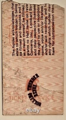 1975 Bob Dylan Rolling Thunder Revue Concert Ticket Stub Niagara Falls 1st tour