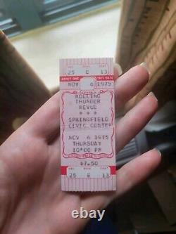 1975 Bob Dylan Rolling Thunder Revue Concert ticket stub Springfield MA 11/6/75