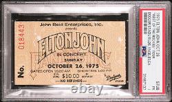 1975 Elton John At Dodger Stadium Concert Ticket Stub Top Concert Ever 11/26 Psa