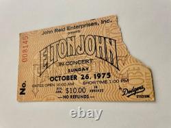 1975 Elton John Dodger Stadium Concert Ticket Stub 10/26/75 Rock of Westies U