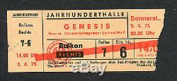 1975 Genesis concert ticket stub Frankfurt Lamb Lies Down Broadway Peter Gabriel