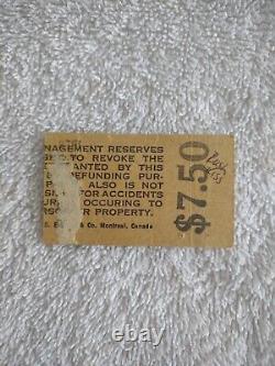 1975 KISS CONCERT TICKET STUB. Port Huron, Michigan. 11-18-75. RUSH Opening Act