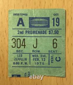 1975 Led Zeppelin Madison Square Garden Nyc 2/12 Concert Ticket Stub Jimmy Page