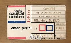 1975 Led Zeppelin Physical Graffiti Tour Washington DC Concert Ticket Stub Page