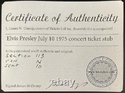 1975 Original Elvis Presley Concert Ticket Stub Cleveland Coliseum Ohio iCert 6