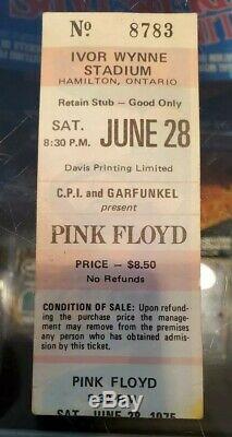 1975 PINK FLOYD Hamilton Ivor Wynee Stadium UNUSED Vintage Concert Ticket Stub